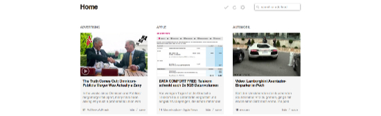 Die letzten News meiner abonierten Seiten im Überblick - 3 Ansichten gibt es zur Auswahl