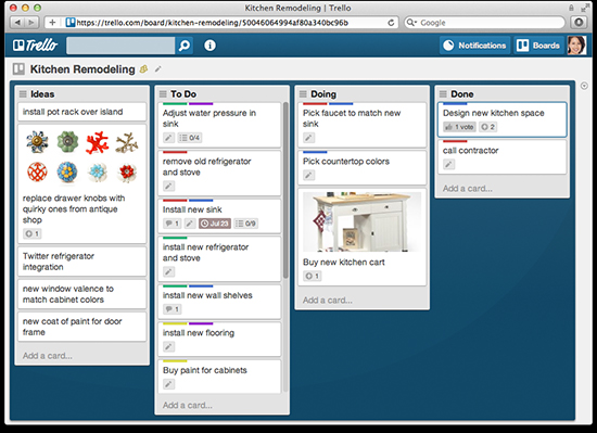 Trello hilft den Überblick im Projekt zu wahren