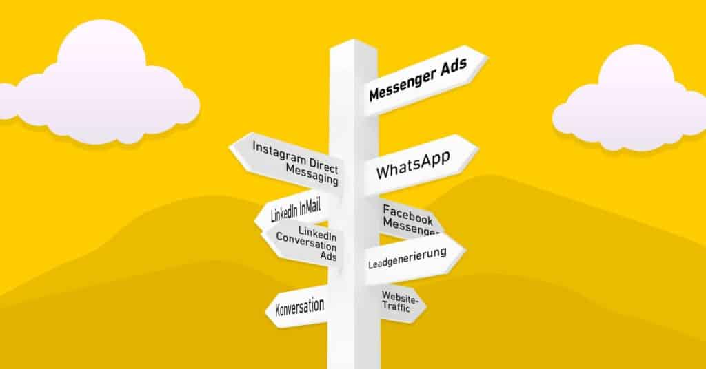 Abbildung: Header zum Blogbeitrag Messenger Ads: Tricks und Tipps für Instant Messaging Marketing