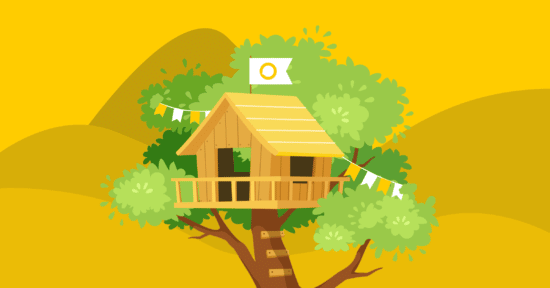 Abbildung: Ein Baumhaus als Header für einen Blogbeitrag zum Thema Clubhouse