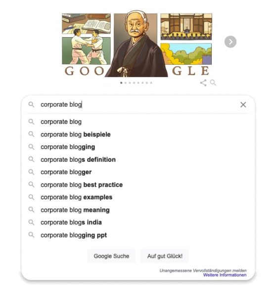 Abbildung: Google Suggest trifft Suchvorschläge