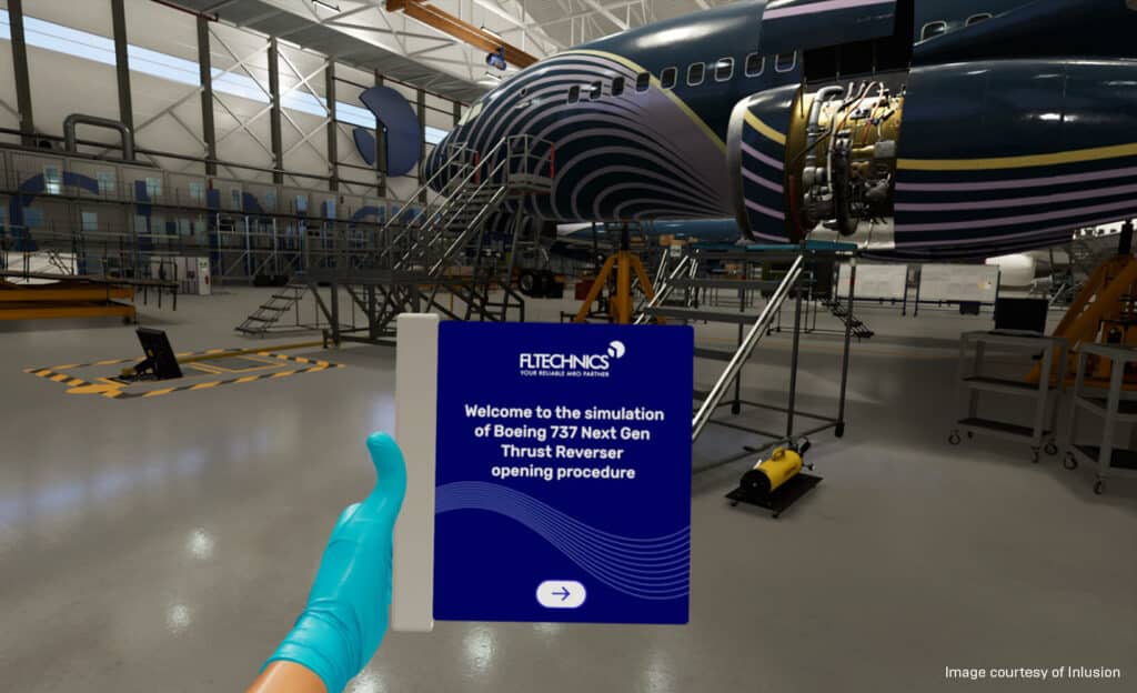 Abbildung zum Metaverse: Boeing VR Training