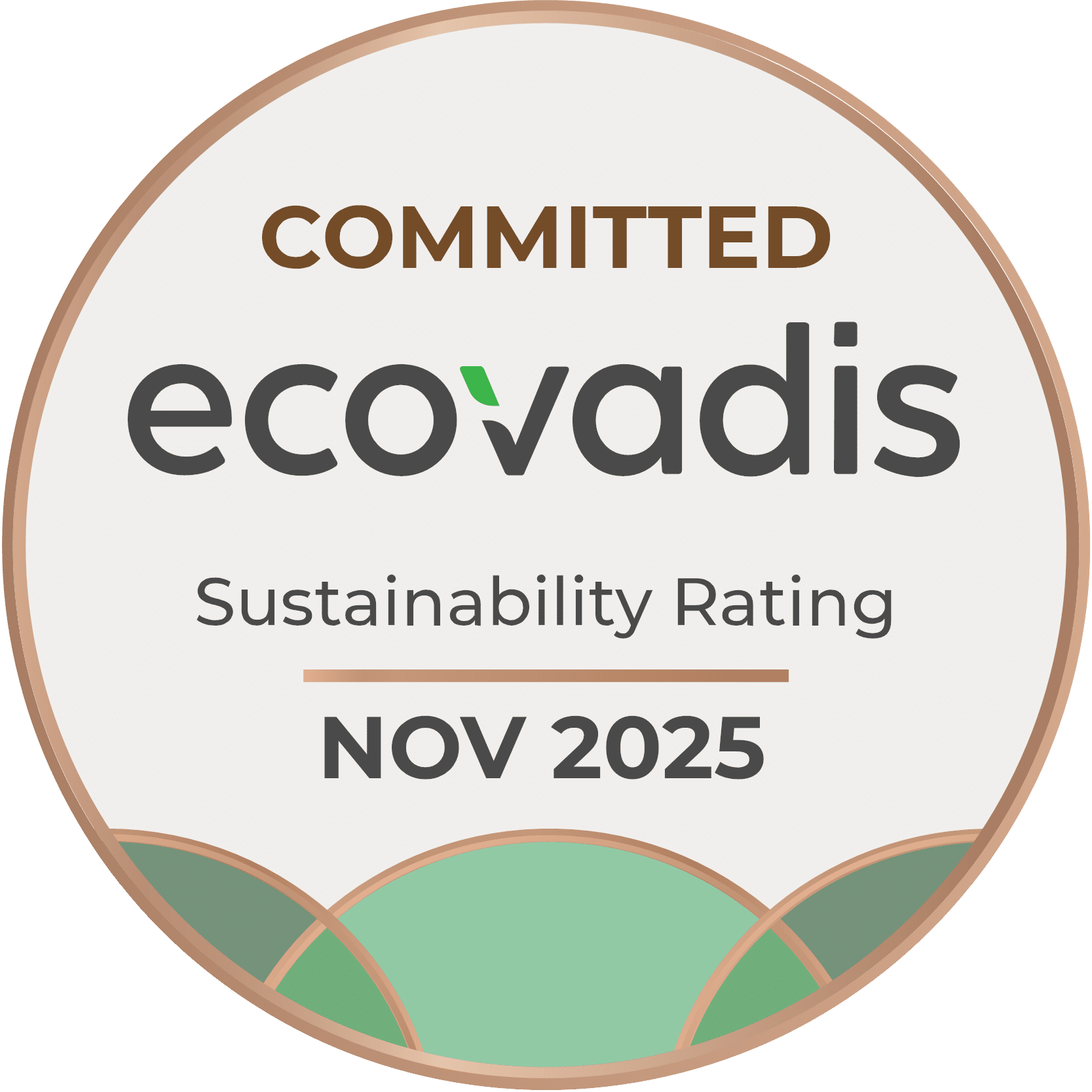 Ecovadis-Abzeichen „Committed“ November 2025